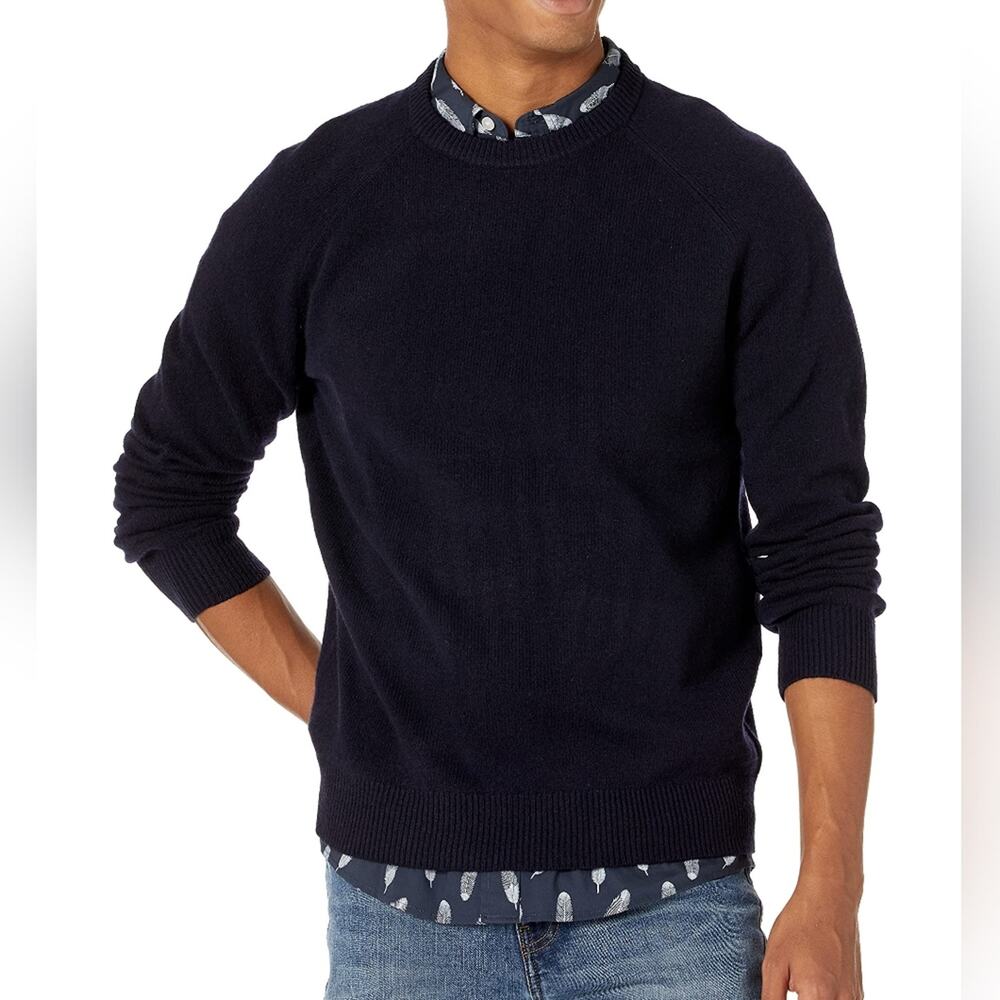 Goodthreads New Navy Lambswool Men's‎ Crewneck Sweater Size XL